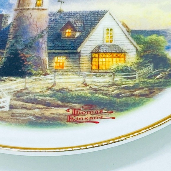 Thomas Kinkade Cup & Saucer Set A Light In The Storm Decorative‎ Teleflora - Picture 3 of 11
